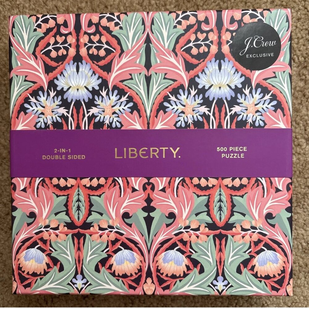 J. CREW Exclusive Liberty 2-In-1 Double Sided Gloss Matte 500 Piece Puzzle Stars